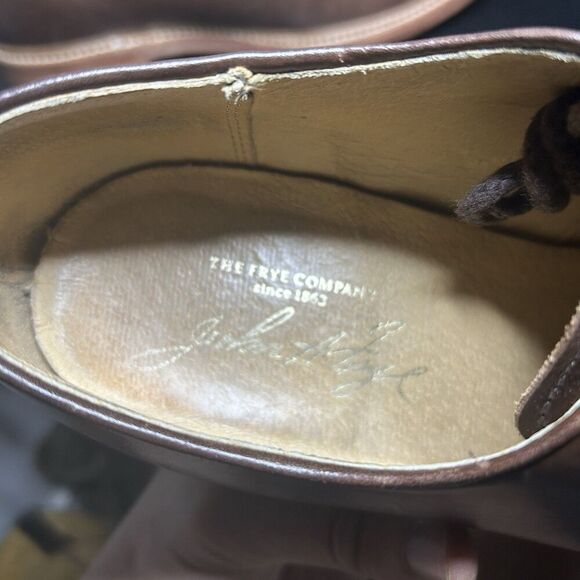 Frye Mens Size 11.5 D Brown Leather Oxford Dress Shoes - Picture 8 of 13
